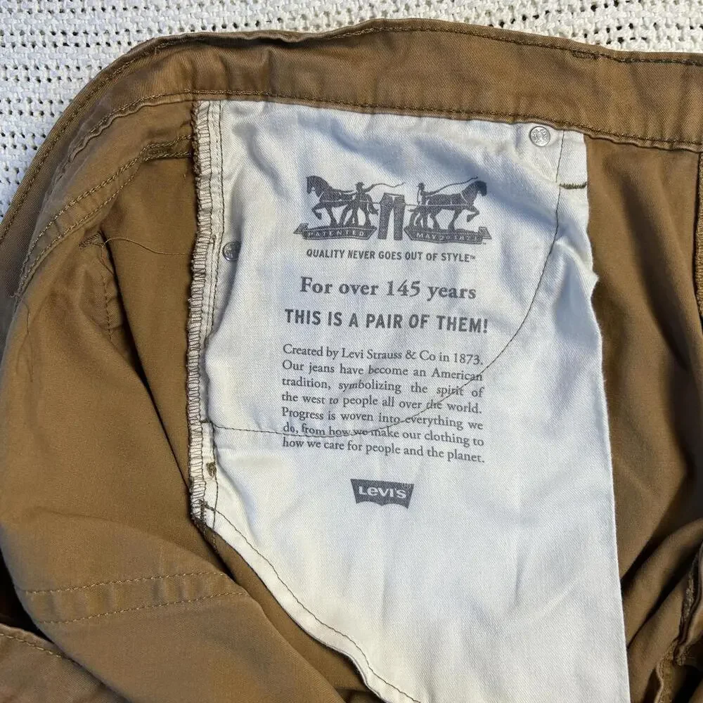 Levi's 541 Athletic‎ Taper Brown Canvas Pants 40x30